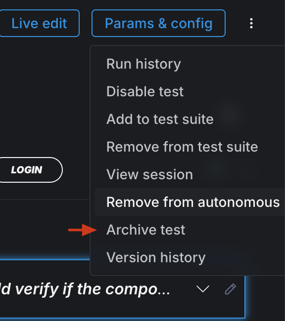 Archive a Test